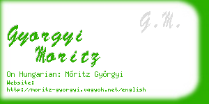 gyorgyi moritz business card